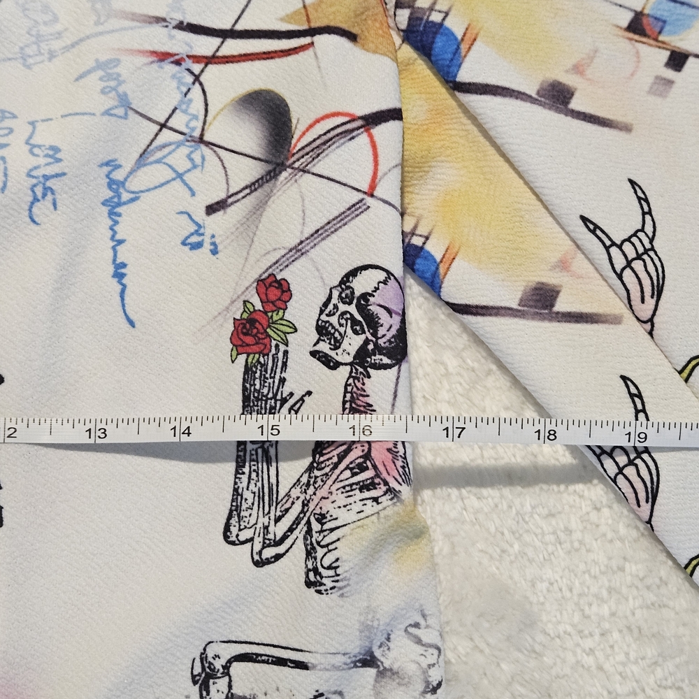 NEW Abstract White Blazer Size XS Avant Garde Streetwear Maximalism - Picture 5 of 7